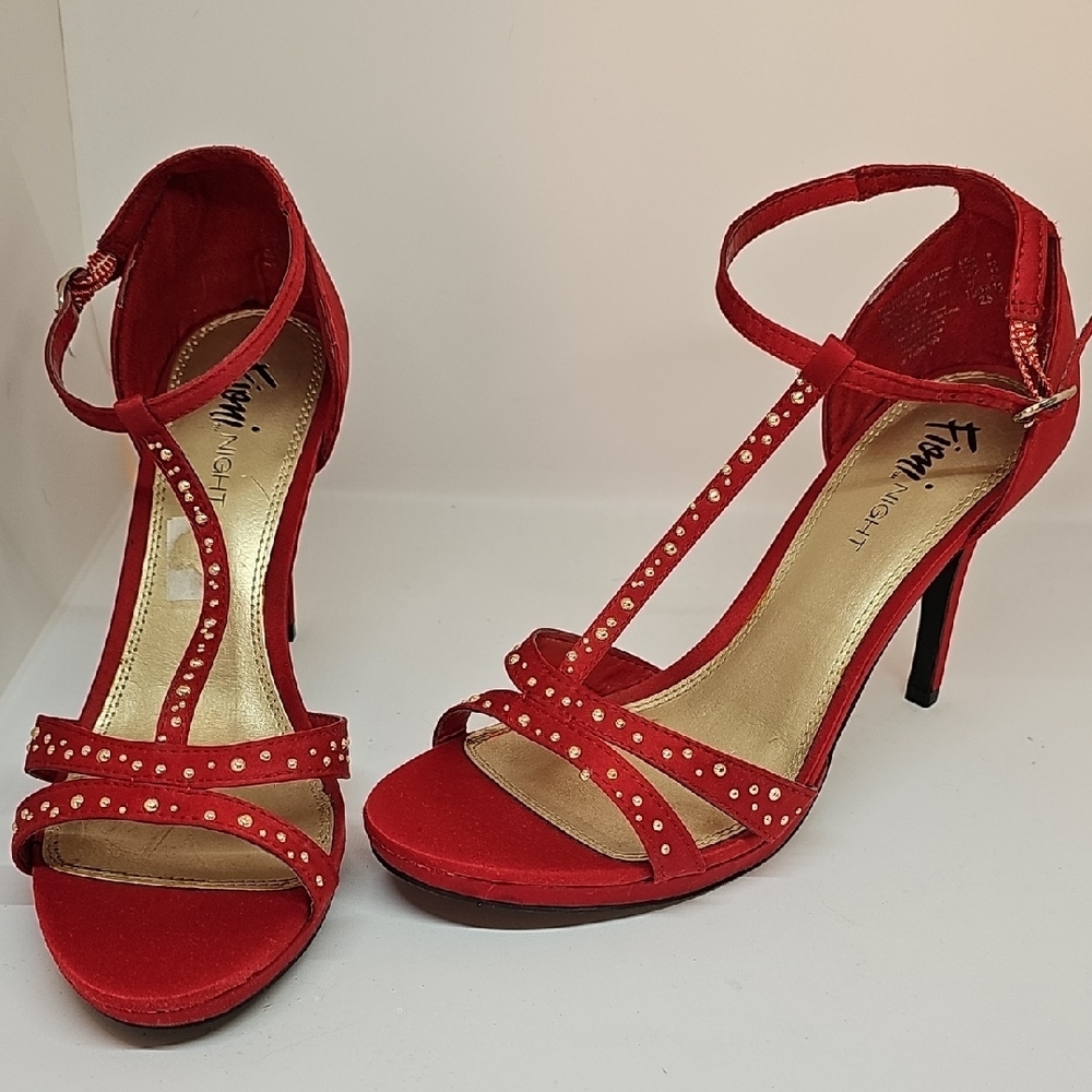 Elegant Red High Heels by Anne Michelle